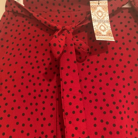 NWT Belted Berry Polka Dots Culottes Pants Size 6/M - Picture 4 of 10